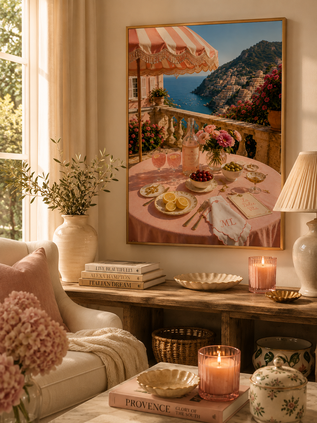 Aperitivo Rosa - Affiche Murale | Maison LOVIA